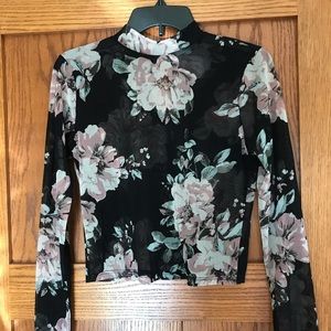 Sheer floral top